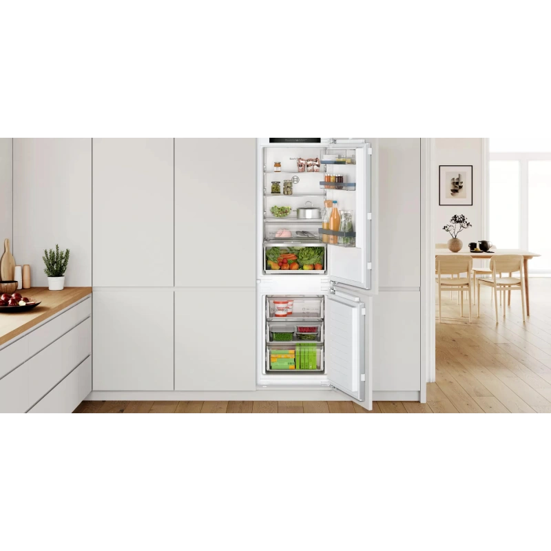 Встраиваемый двухкамерный холодильник Bosch KIN86VFE0