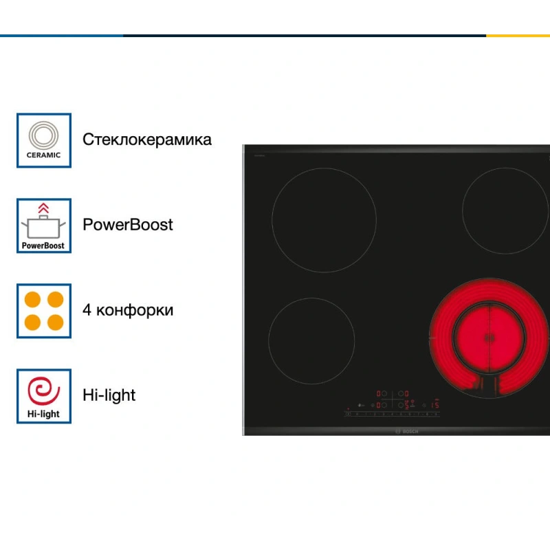 Электрическая варочная панель Bosch PKF675FP2E